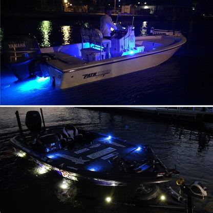 Boat LED Night Fishing Lights, Courtesy Lights, Deck Lights, Marine Boat Led Lights, Boat Interior Lights, Boat Navigation Lights, Navigation Lights for Boats Led (Blue)